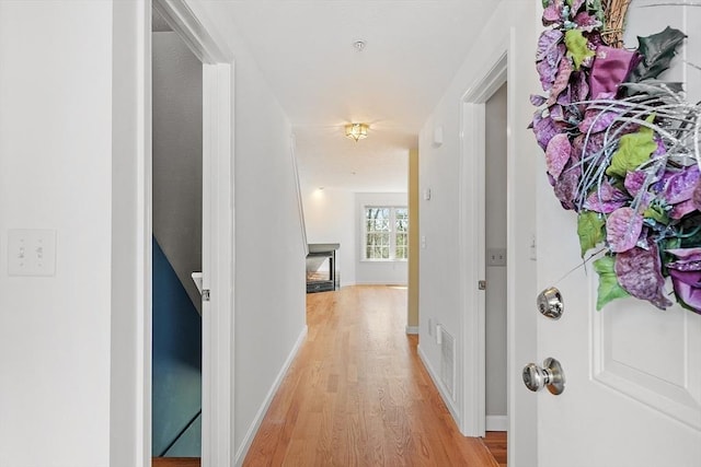 98 Caspian Way Unit 98, Fitchburg, MA 01420 - hallway with baseboards and light wood-type flooring