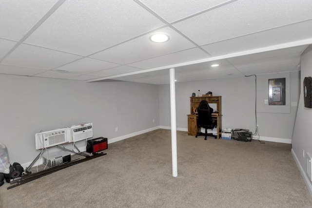 340 Dale St Unit A, Chicopee, MA 01020 - finished below grade area featuring light colored carpet, baseboards, and recessed lighting
