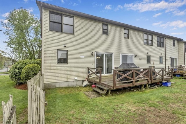 340 Dale St Unit A, Chicopee, MA 01020 - rear view of house with a yard and a deck
