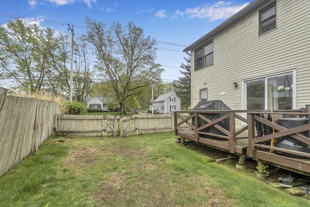 340 Dale St Unit A, Chicopee, MA 01020 - view of yard with a fenced backyard and a wooden deck