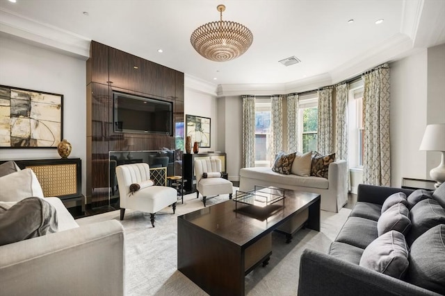 15 Marlborough St Unit 3, Boston, MA 02116 - living room with ornamental molding