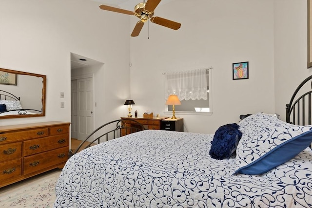 12 Robin Ln, Pepperell, MA 01463 - bedroom featuring a high ceiling and a ceiling fan