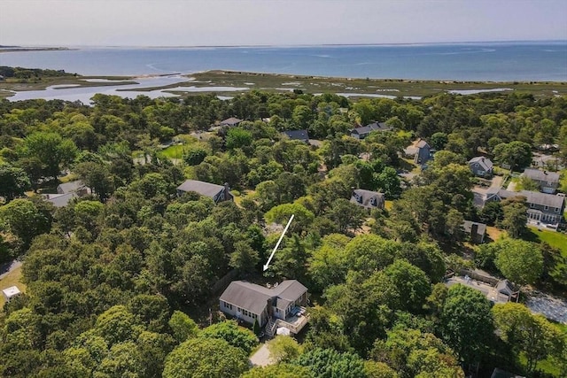 20 Judys Ln, Chatham, MA 02633 - aerial view of property's location featuring a large body of water and a forest