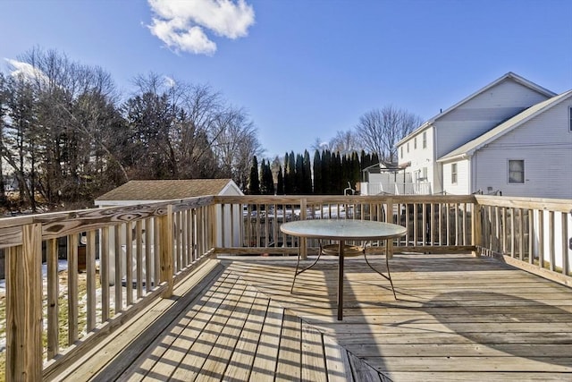 view of wooden deck