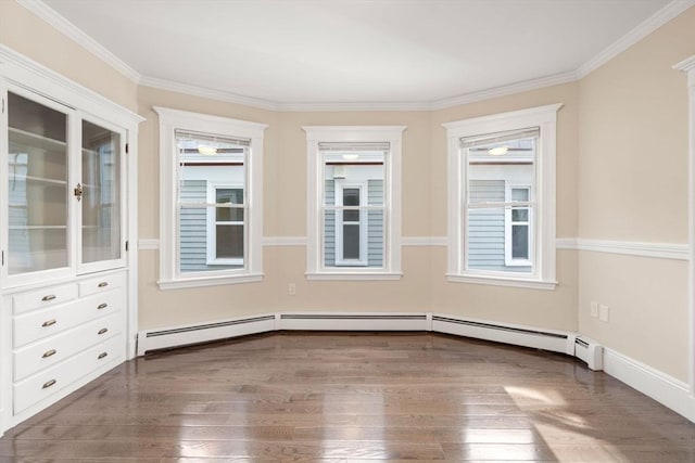 21 Searle Ave Unit 2, Brookline, MA 02445 - empty room featuring wood finished floors and ornamental molding