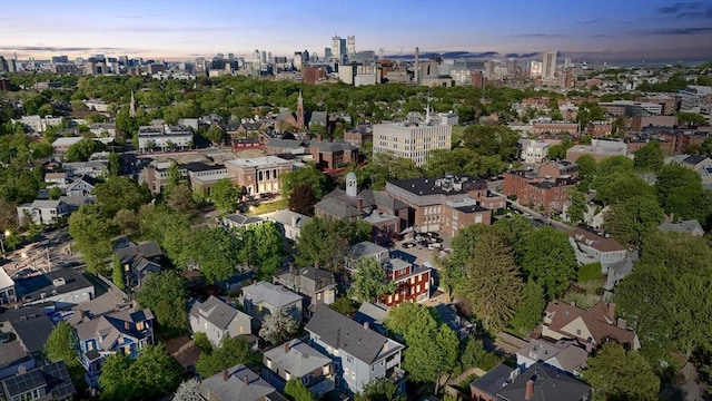 21 Searle Ave Unit 2, Brookline, MA 02445 - aerial view of property and surrounding area with nearby urban area