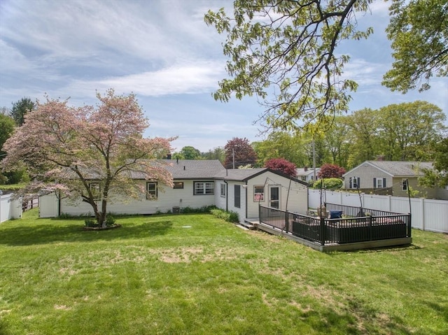 13 Kingston St, North Reading, MA 01864 - back of house featuring a deck