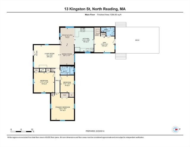 13 Kingston St, North Reading, MA 01864 - room layout
