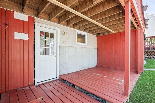 view of wooden deck
