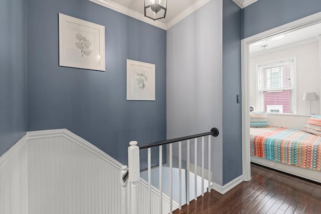114 Tudor St, Boston, MA 02127 - stairway with hardwood / wood-style floors and crown molding