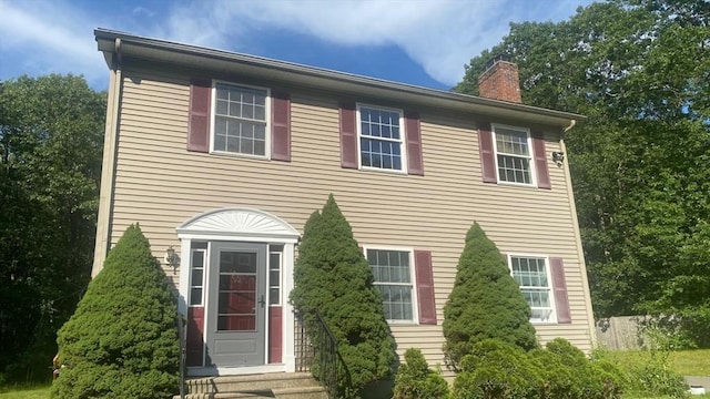 97 N Row Rd, Sterling, MA 01564 - colonial inspired home featuring entry steps and a chimney