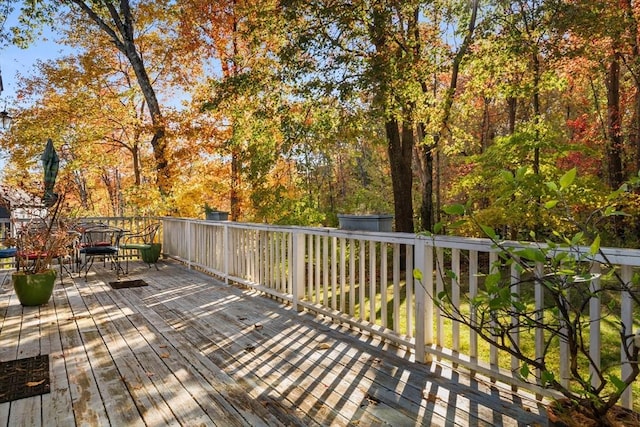 view of wooden deck