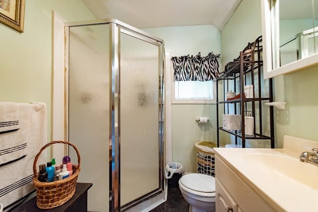 23 Mohawk St, Bellingham, MA 02019 - full bathroom with toilet, a stall shower, and vanity