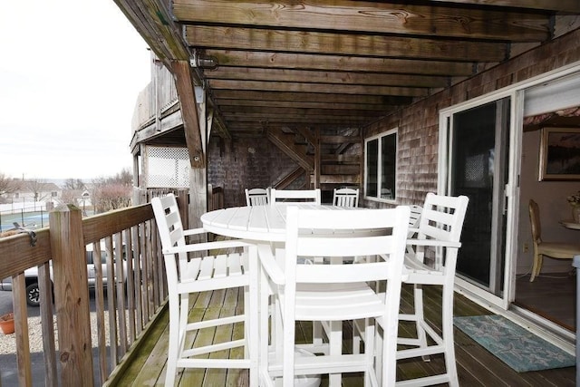 view of wooden deck