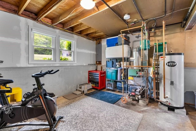 13 Shagbark Rd, Sandwich, MA 02644 - below grade area with water heater, electric panel, and a heating unit