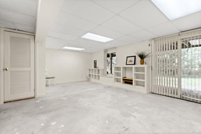 42 Brickett Hill Cir Unit 114, Haverhill, MA 01830 - basement with a drop ceiling