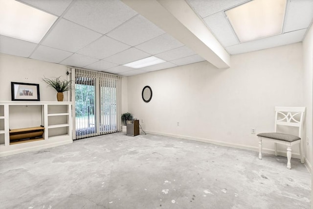 42 Brickett Hill Cir Unit 114, Haverhill, MA 01830 - below grade area featuring a paneled ceiling