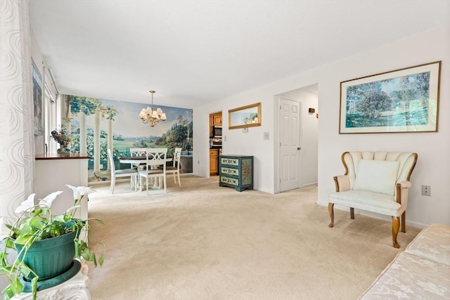 42 Brickett Hill Cir Unit 114, Haverhill, MA 01830 - living room with a chandelier and light carpet