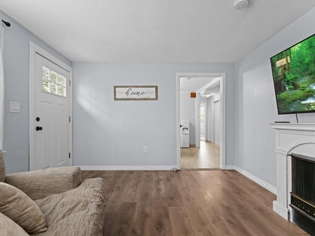 189 Brigham Hill Rd, Grafton, MA 01536 - living room featuring wood finished floors and baseboards