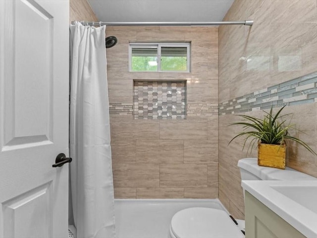 189 Brigham Hill Rd, Grafton, MA 01536 - bathroom with toilet, a shower with curtain, and vanity