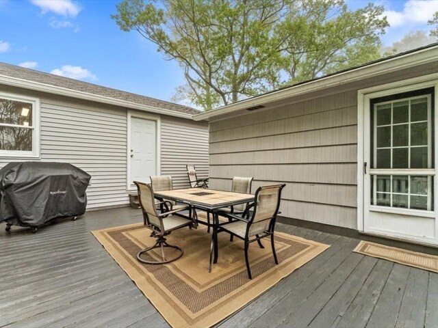 189 Brigham Hill Rd, Grafton, MA 01536 - wooden terrace with outdoor dining area and area for grilling