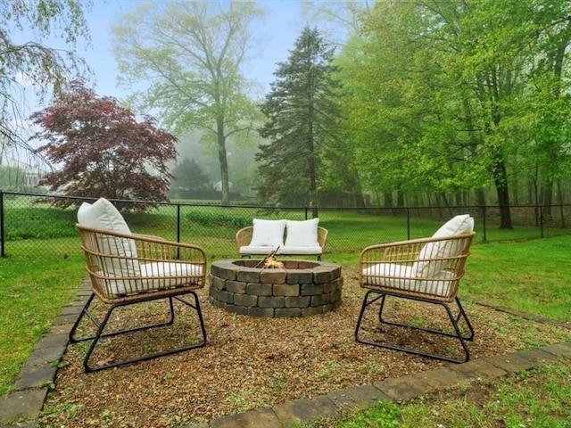 189 Brigham Hill Rd, Grafton, MA 01536 - view of yard featuring a fire pit