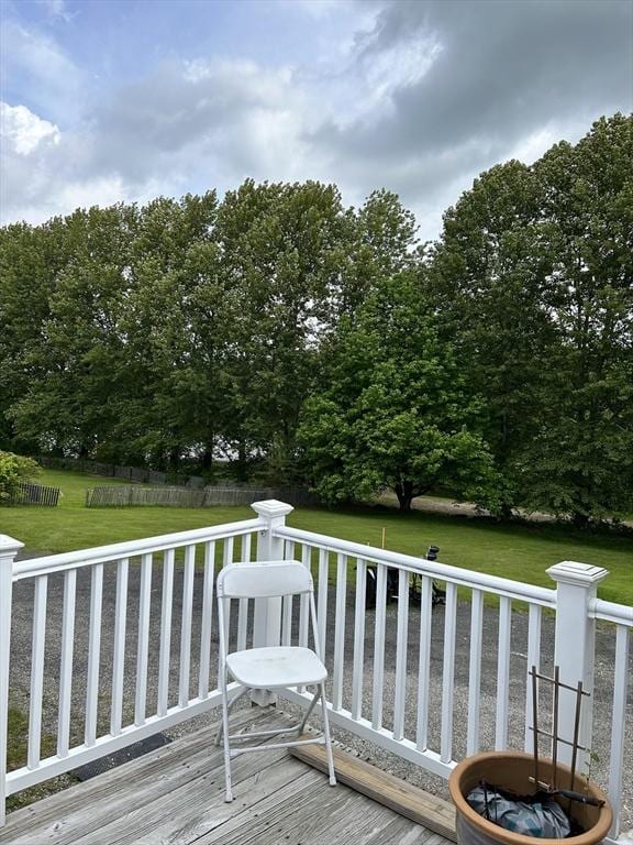 554 Main St, Becket, MA 01223 - wooden terrace with a lawn