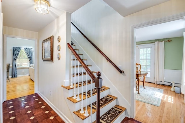 1441 Old Post Rd, Barnstable, MA 02648 - stairs with wood finished floors and baseboards