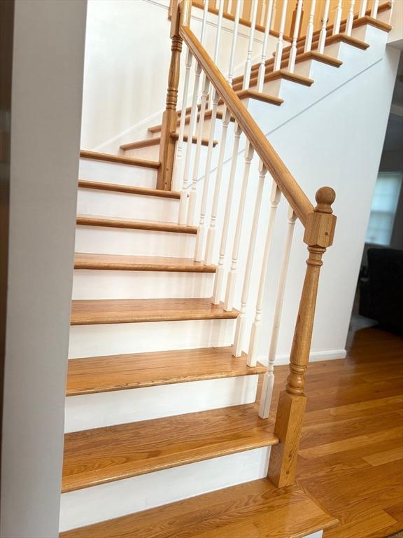 99 Dudley Rd, Oxford, MA 01540 - stairway with wood finished floors