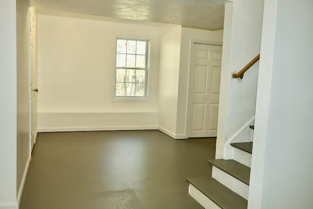 99 Dudley Rd, Oxford, MA 01540 - stairs featuring concrete floors and baseboards