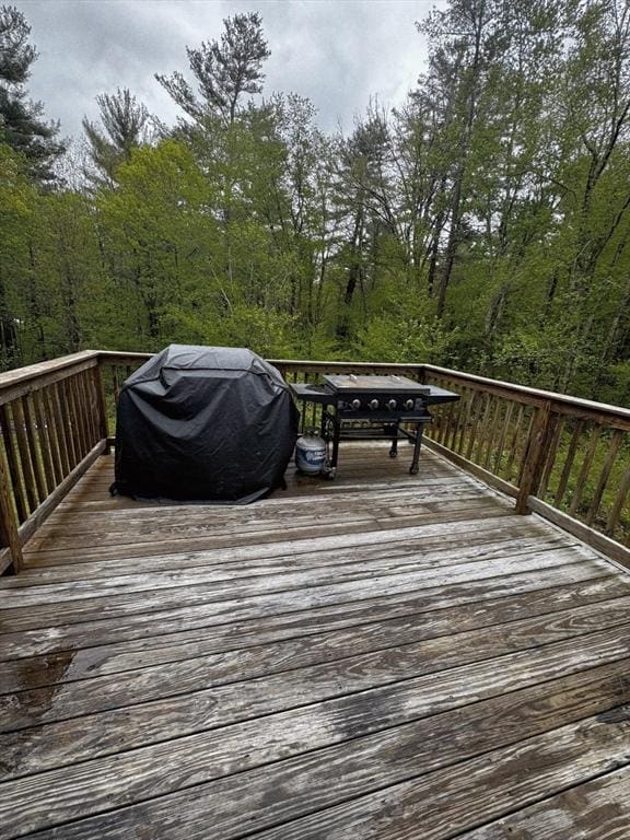99 Dudley Rd, Oxford, MA 01540 - wooden deck with area for grilling