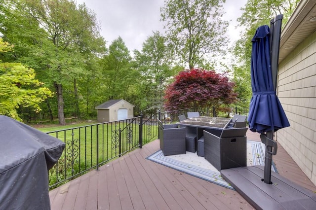 15 Bailin Dr, Worcester, MA 01604 - wooden terrace featuring outdoor dining area, a yard, and view of wooded area