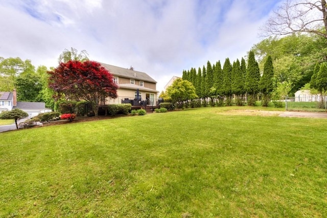 15 Bailin Dr, Worcester, MA 01604 - view of yard featuring a wooden deck