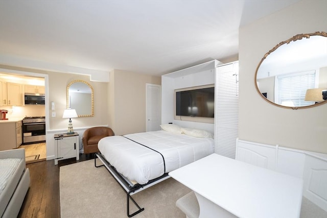 bedroom featuring dark wood-type flooring