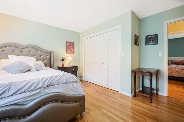 8 Rock Rd, Attleboro, MA 02703 - bedroom with wood finished floors, a closet, and baseboards