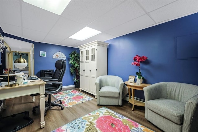 8 Rock Rd, Attleboro, MA 02703 - office with a paneled ceiling and wood finished floors