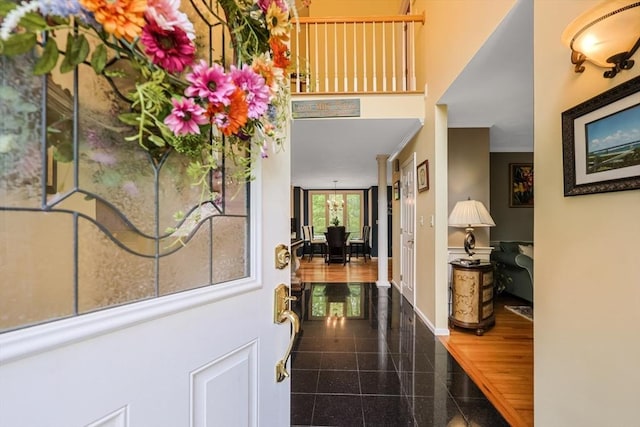 8 Rock Rd, Attleboro, MA 02703 - entryway featuring granite floors and baseboards