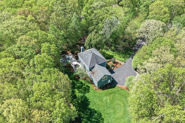 8 Rock Rd, Attleboro, MA 02703 - view from above of property with a forest