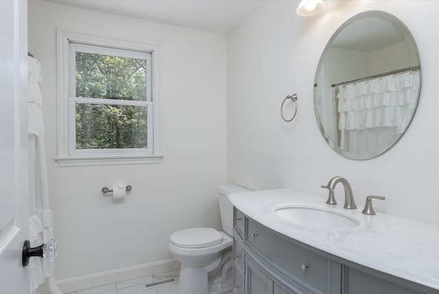 8 Whitaker Ln, Groton, MA 01450 - full bathroom with vanity, baseboards, toilet, and marble finish flooring