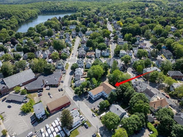 31-33 Ashland St Unit 5, Haverhill, MA 01830 - aerial view of residential area featuring a large body of water and a heavily wooded area