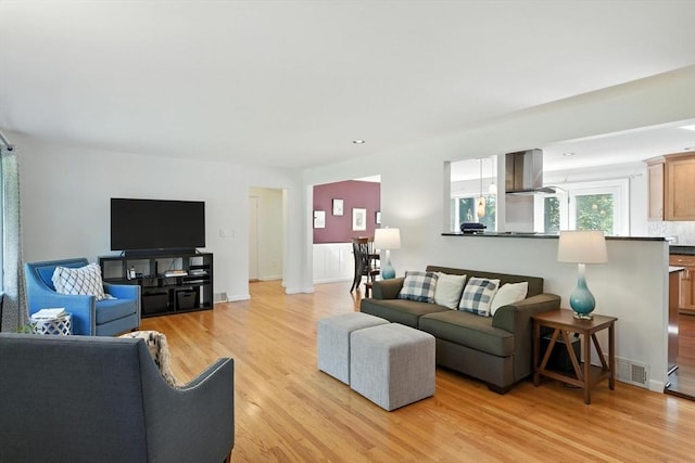 9 E Colonial Rd, Wilbraham, MA 01095 - living room featuring light wood-style floors and recessed lighting