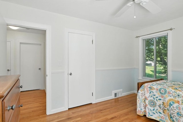9 E Colonial Rd, Wilbraham, MA 01095 - bedroom with light wood-type flooring and ceiling fan
