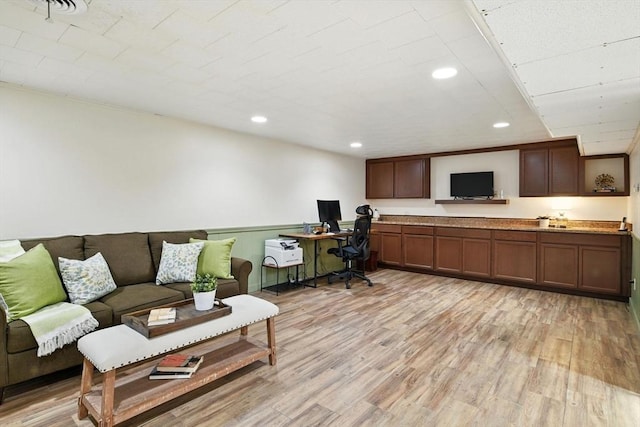 9 E Colonial Rd, Wilbraham, MA 01095 - office featuring light wood-style flooring and recessed lighting