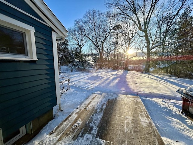 view of snowy yard