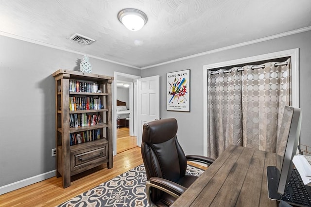 77 Columbus Dr, Fall River, MA 02720 - office featuring light wood-style flooring and ornamental molding