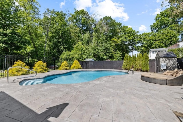 77 Columbus Dr, Fall River, MA 02720 - view of pool featuring a patio area and a fenced backyard