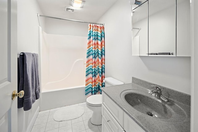 57 Alma Ave Unit 57, Belmont, MA 02478 - full bathroom with vanity, shower / tub combo, and tile patterned flooring