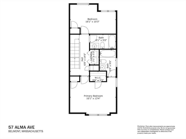 57 Alma Ave Unit 57, Belmont, MA 02478 - view of room layout