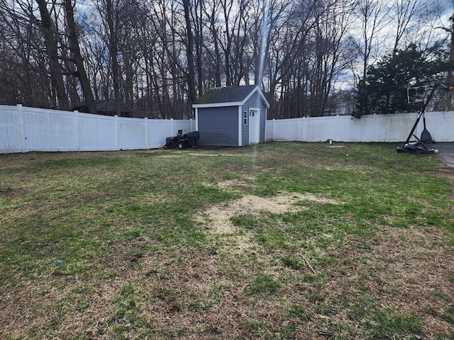 6 Pond St, Avon, MA 02322 - view of yard with a shed, a fenced backyard, and an outdoor structure