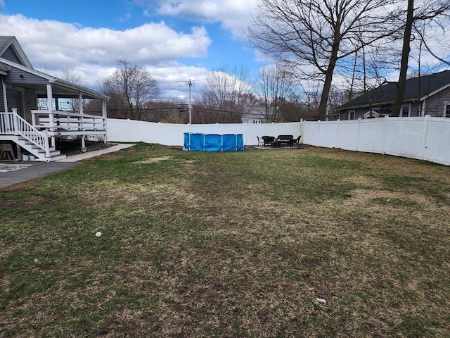 6 Pond St, Avon, MA 02322 - view of yard with a fenced in pool and a fenced backyard